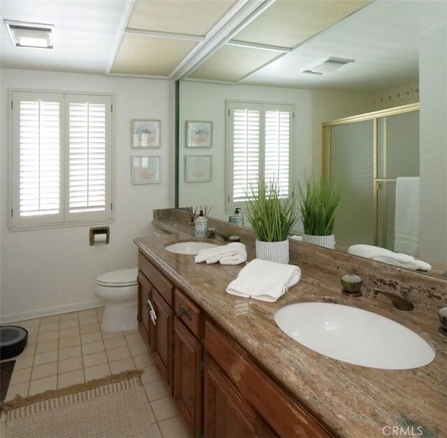 49 Country Ln, Rolling Hills Estates, CA 90274 - bathroom with visible vents, a wealth of natural light, and a sink