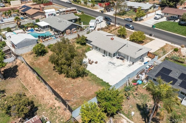 11911 Ivy Ln, Moreno Valley, CA 92557 - aerial perspective of suburban area featuring a pool