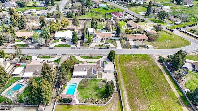 aerial view with a residential view