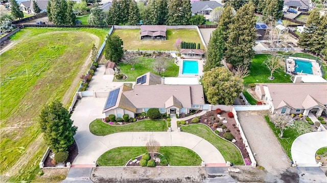 drone / aerial view featuring a residential view