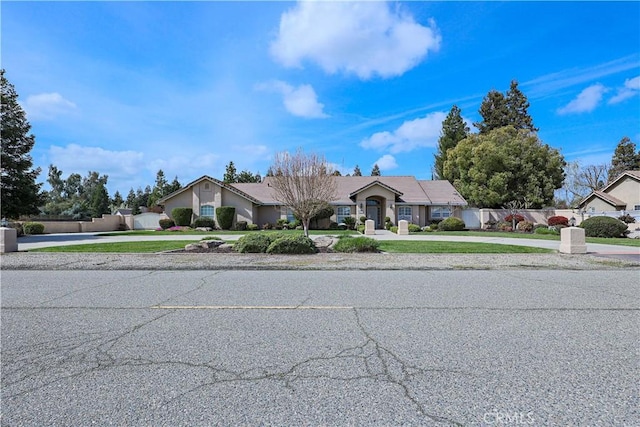 view of front of property with fence