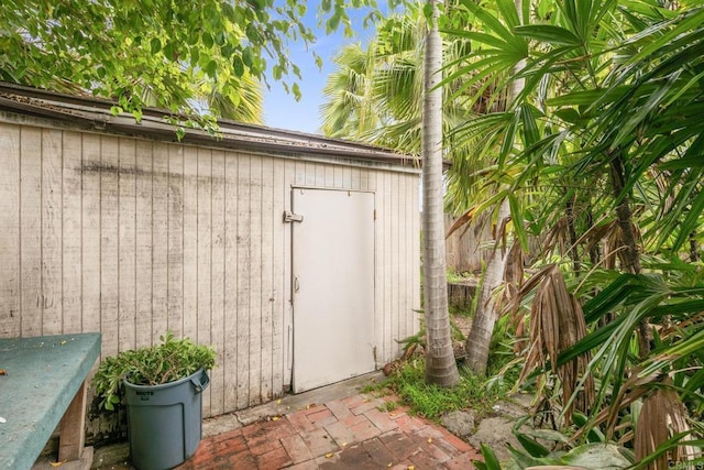 view of shed
