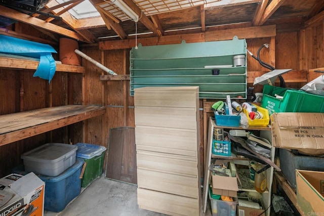 view of storage area