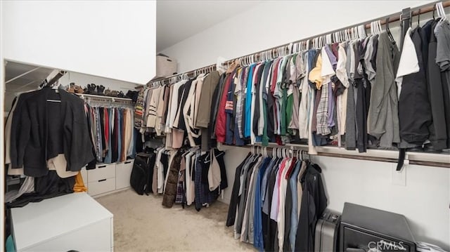 spacious closet with carpet floors