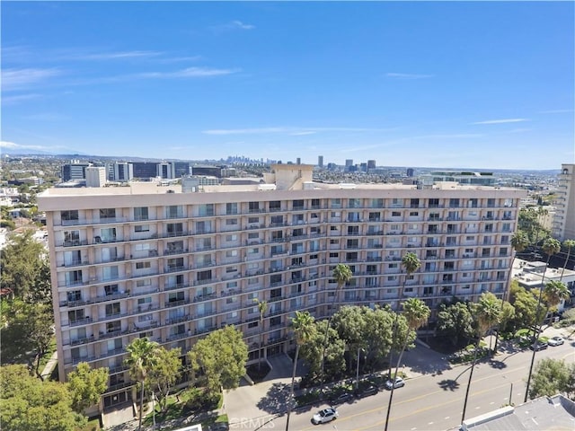 view of building exterior featuring a view of city