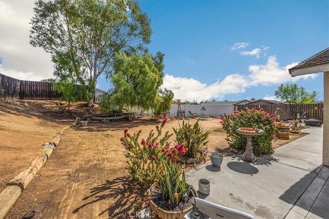view of patio featuring a fenced backyard