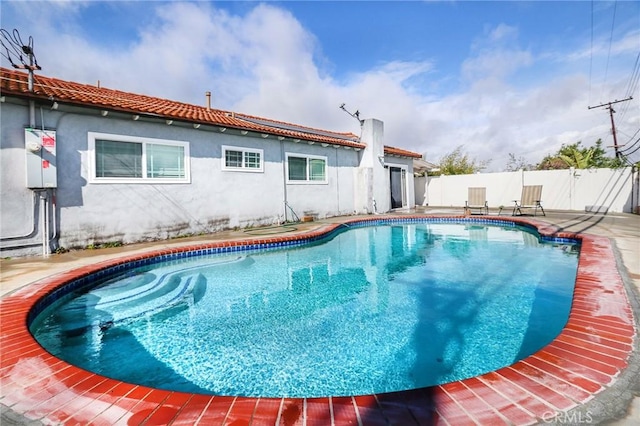 2634 Blandford Dr, Rowland Heights, CA 91748 - view of swimming pool with a patio area, a fenced in pool, and fence