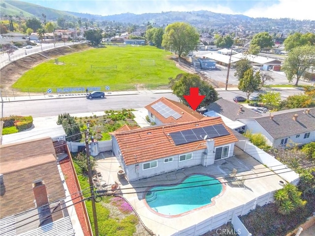 2634 Blandford Dr, Rowland Heights, CA 91748 - birds eye view of property with a mountain view