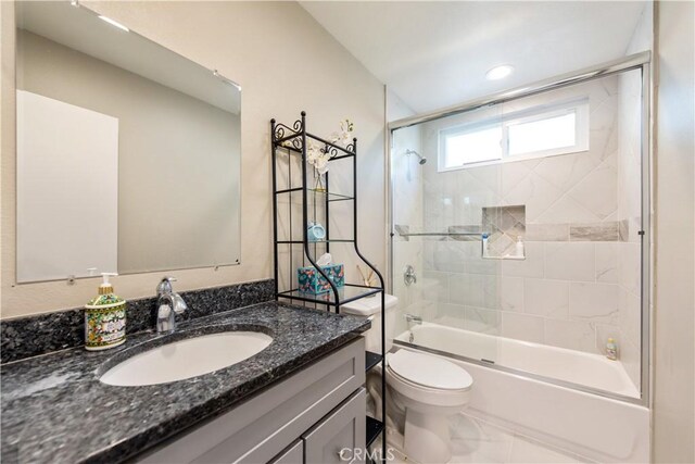27441 Abanico, Mission Viejo, CA 92691 - bathroom with vanity, toilet, and enclosed tub / shower combo