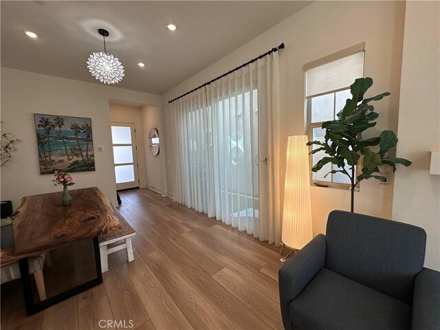 31937 Via Encima, San Juan Capistrano, CA 92675 - entrance foyer with wood finished floors, recessed lighting, and a chandelier