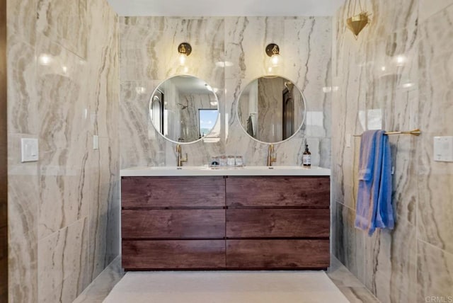 24949 Thunder Mountain Rd, Ramona, CA 92065 - full bathroom with double vanity and a sink