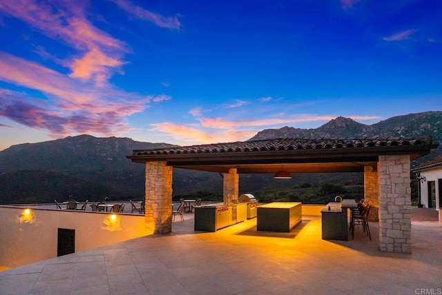 24949 Thunder Mountain Rd, Ramona, CA 92065 - view of patio / terrace featuring a mountain view and area for grilling