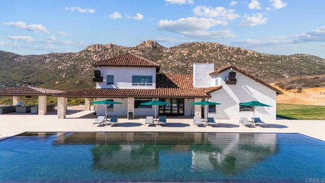 24949 Thunder Mountain Rd, Ramona, CA 92065 - pool featuring a mountain view and a patio area