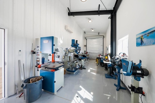 24949 Thunder Mountain Rd, Ramona, CA 92065 - garage with a wall mounted AC