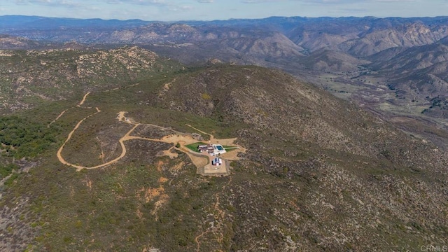 24949 Thunder Mountain Rd, Ramona, CA 92065 - birds eye view of property with a mountain view
