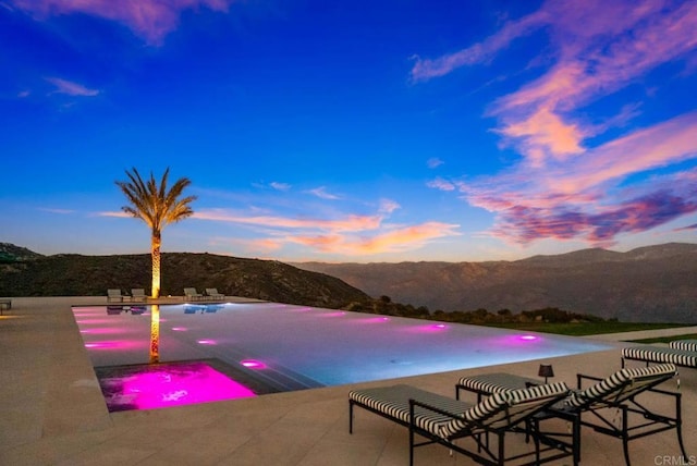 24949 Thunder Mountain Rd, Ramona, CA 92065 - view of pool with a patio and a mountain view