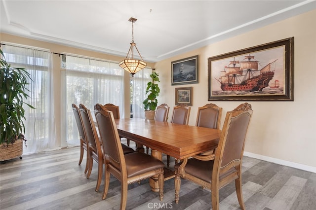 2913 Harris Dr, Vista, CA 92084 - dining area featuring baseboards and wood finished floors