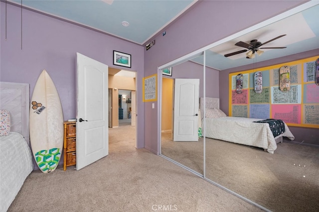 2913 Harris Dr, Vista, CA 92084 - bedroom with carpet floors and a closet