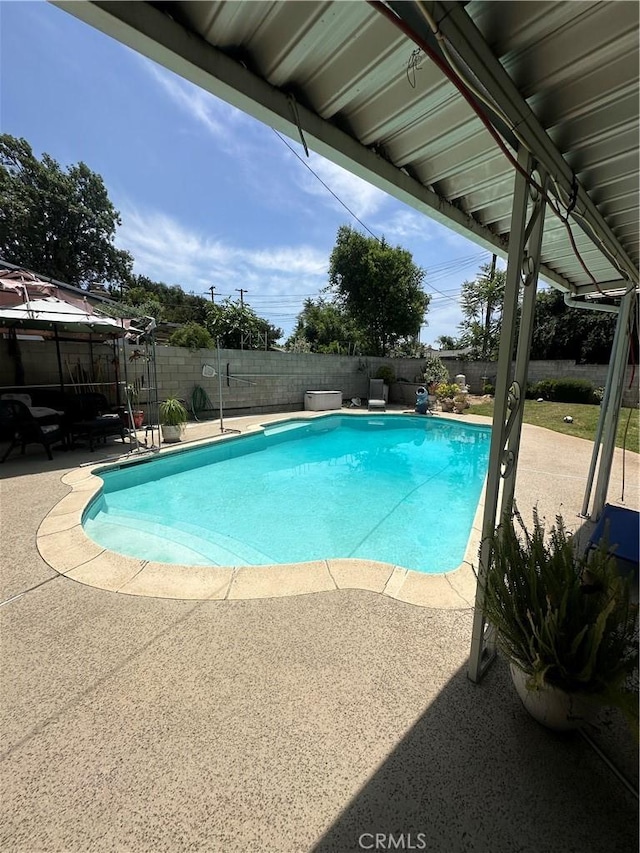 24 S Ash St, Redlands, CA 92373 - view of pool featuring a gazebo, a patio, and a fenced backyard