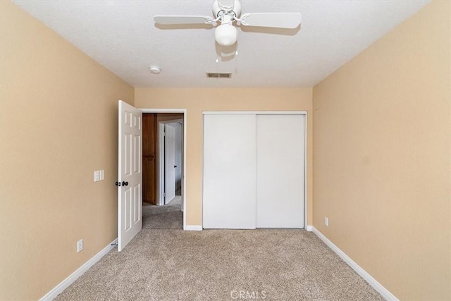 718 Cherry St, Corona, CA 92881 - unfurnished bedroom featuring a ceiling fan, carpet, visible vents, baseboards, and a closet
