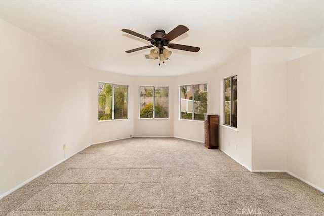 718 Cherry St, Corona, CA 92881 - carpeted empty room with baseboards and ceiling fan