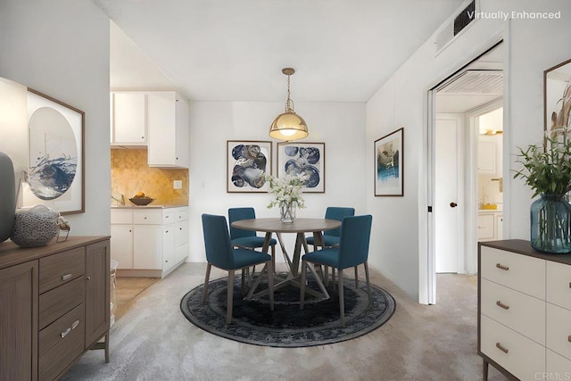 5700 Baltimore Dr Unit 232, La Mesa, CA 91942 - dining room featuring light colored carpet and visible vents