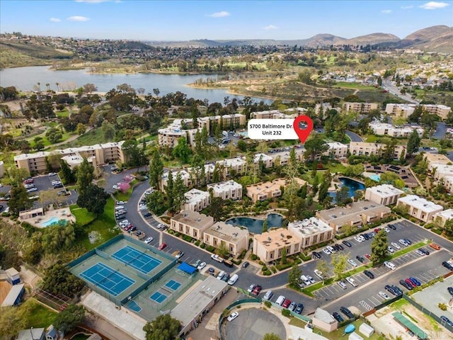 5700 Baltimore Dr Unit 232, La Mesa, CA 91942 - birds eye view of property featuring a water and mountain view