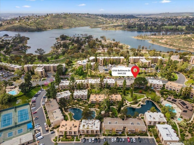 5700 Baltimore Dr Unit 232, La Mesa, CA 91942 - birds eye view of property featuring a water view