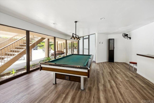 5700 Baltimore Dr Unit 232, La Mesa, CA 91942 - recreation room with wood finished floors, baseboards, and pool table
