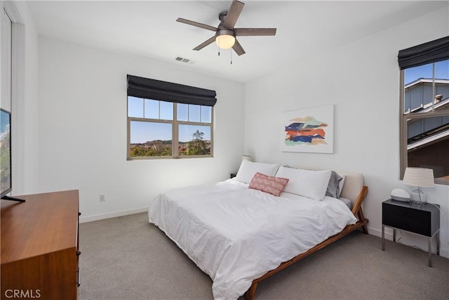15 Vasto St, Rancho Mission Viejo, CA 92694 - bedroom featuring visible vents, ceiling fan, baseboards, and carpet floors