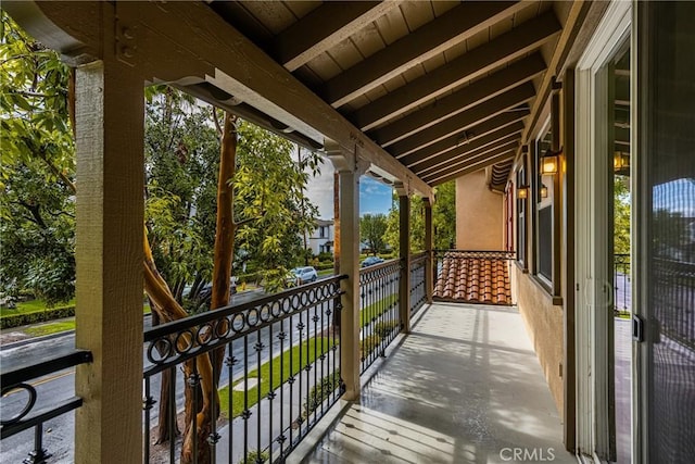 view of balcony