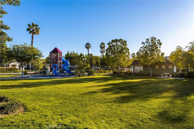 view of yard with playground community