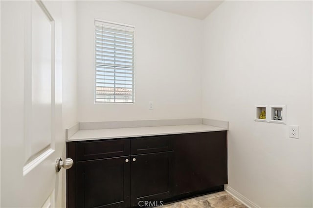 1437 Girona Dr, Pomona, CA 91766 - laundry area featuring hookup for a washing machine, cabinet space, and baseboards