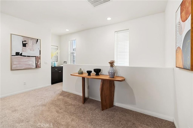1437 Girona Dr, Pomona, CA 91766 - corridor with carpet, baseboards, and recessed lighting