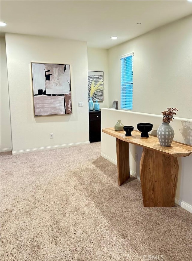 1437 Girona Dr, Pomona, CA 91766 - carpeted home office featuring baseboards and recessed lighting