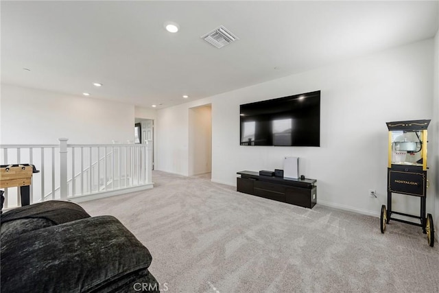 19568 Sunkissed Ridge Dr, Riverside, CA 92507 - living room featuring carpet floors, recessed lighting, and baseboards