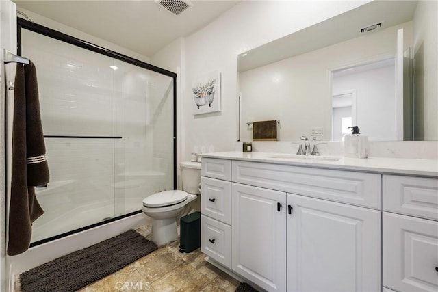 19568 Sunkissed Ridge Dr, Riverside, CA 92507 - bathroom with toilet, a shower stall, and vanity
