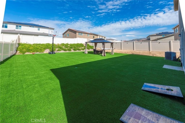 19568 Sunkissed Ridge Dr, Riverside, CA 92507 - view of yard featuring a gazebo and central air condition unit