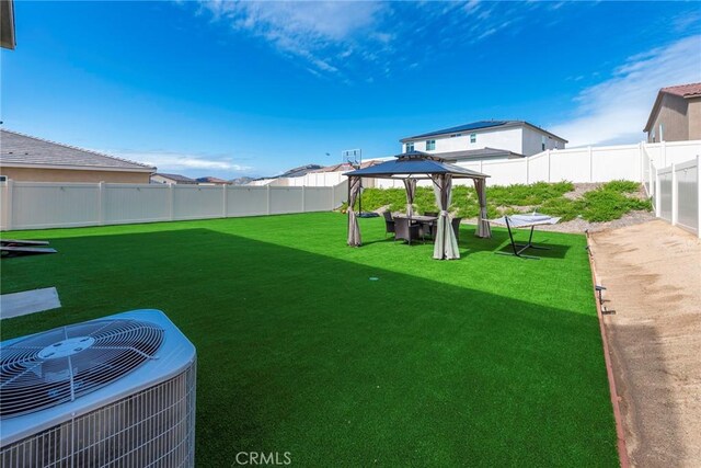 19568 Sunkissed Ridge Dr, Riverside, CA 92507 - view of yard with a gazebo and central AC