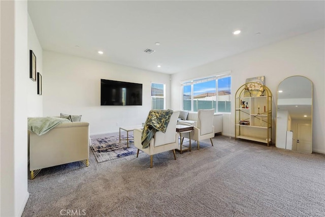 19568 Sunkissed Ridge Dr, Riverside, CA 92507 - living area featuring carpet, recessed lighting, and baseboards