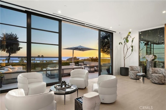 2914 Ocean Blvd, Corona Del Mar, CA 92625 - interior space with floor to ceiling windows and recessed lighting