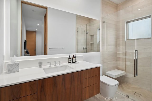2914 Ocean Blvd, Corona Del Mar, CA 92625 - full bath featuring vanity, a shower stall, and toilet
