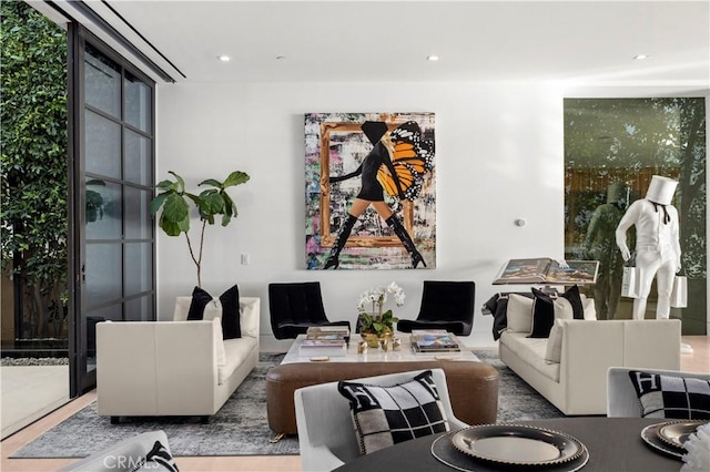 2914 Ocean Blvd, Corona Del Mar, CA 92625 - living room featuring a wall of windows and recessed lighting