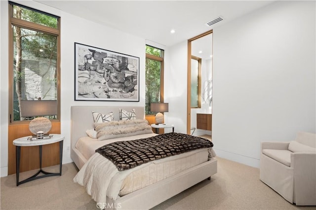 2914 Ocean Blvd, Corona Del Mar, CA 92625 - bedroom featuring recessed lighting, visible vents, and carpet floors