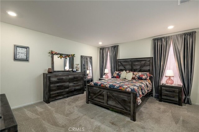 29068 Aubrey Cir, Winchester, CA 92596 - carpeted bedroom with baseboards, visible vents, and recessed lighting