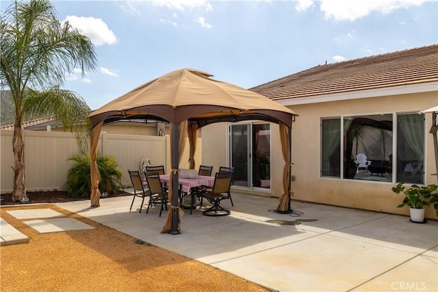 29068 Aubrey Cir, Winchester, CA 92596 - view of patio / terrace with outdoor dining space and fence