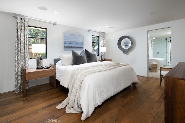 604 Begonia Ave, Corona Del Mar, CA 92625 - bedroom featuring recessed lighting, wood finished floors, and ensuite bathroom