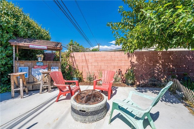 1307 N Allyn Ave, Ontario, CA 91764 - view of patio featuring an outdoor fire pit