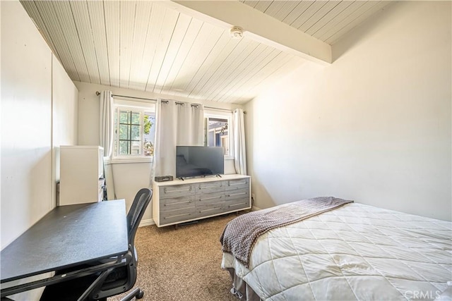 1307 N Allyn Ave, Ontario, CA 91764 - carpeted bedroom featuring wood ceiling