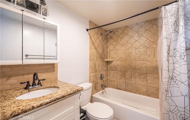 1307 N Allyn Ave, Ontario, CA 91764 - bathroom featuring shower / tub combo, backsplash, and vanity